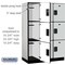 Salsbury Industries 3 Tier Designer Locker, 54"Wx76"Hx21"D, 9 Door, Gray 18-23361GRY - alternate 7
